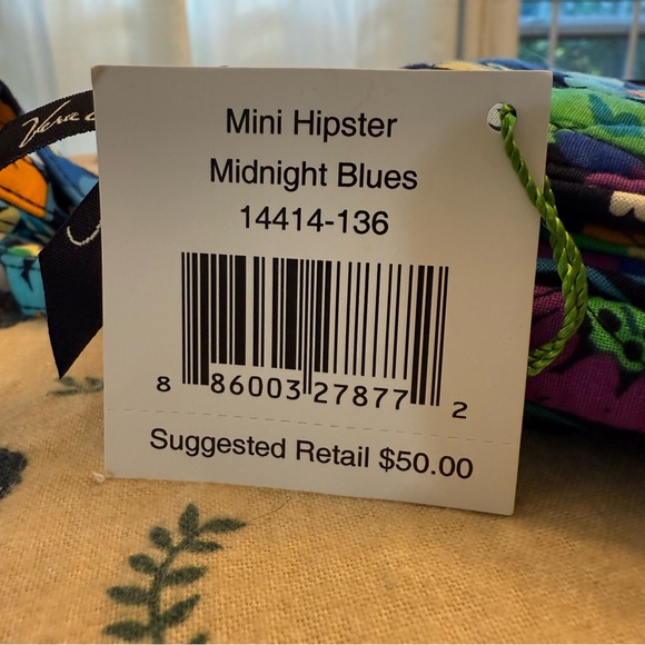 NWT Vera Bradley Mini Hipster in Midnight Blues Pattern - Picture 4 of 6